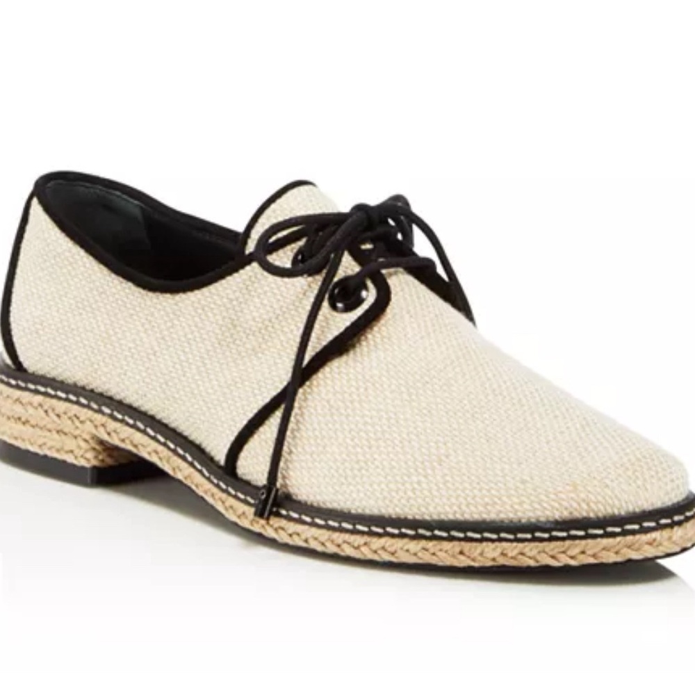 Tory Burch cream Leather Flats (with black accents)